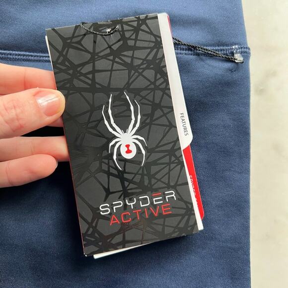 Spyder Athletic Navy Blue Leggings with Back Zipper Pocket - Picture 7 of 14